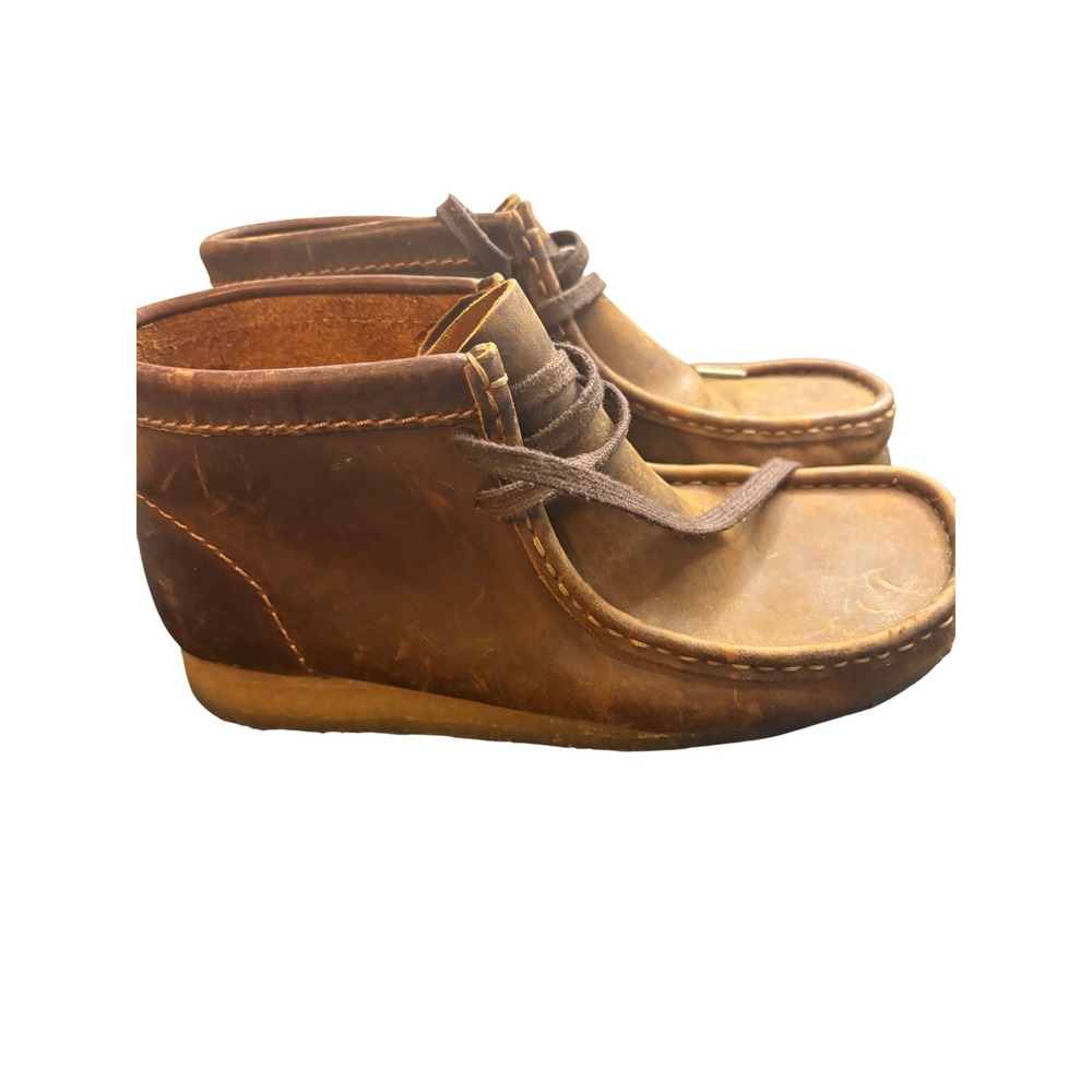 Clarks Originals Wallabee Boots Mens 7 Beeswax Leather Brown Crepe 261555137